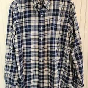 Ralph Lauren Navy and Cream Checkered Shirt